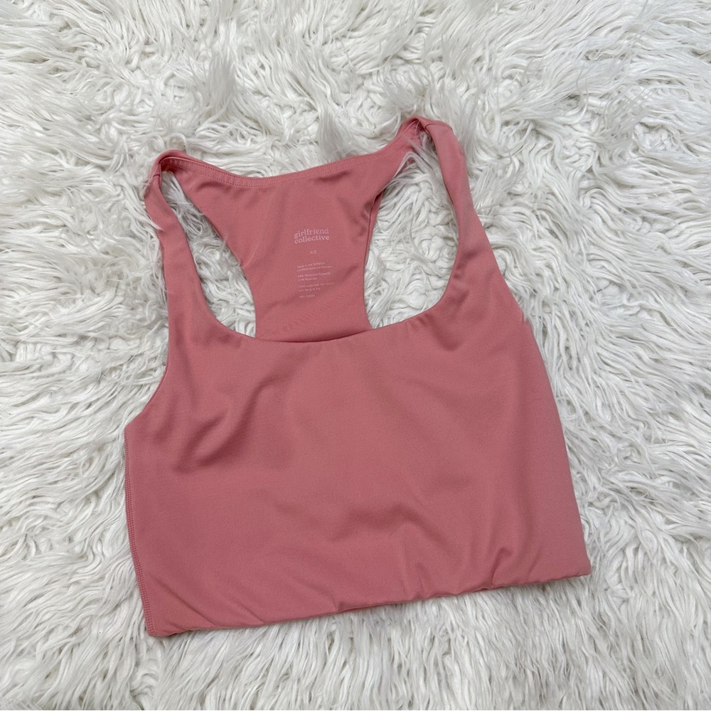 Girlfriend Collective pink Paloma workout top XS